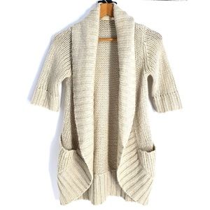 Anthropologie Pins And Needles Wool Mohair Blend Open Cardigan Sz Med